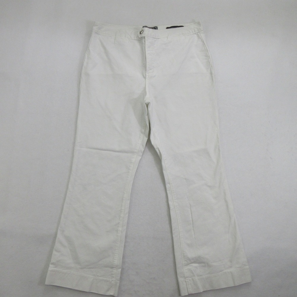 NYDJ Women White Jeans 18P Wide-Leg Stretch High Rise Cotton Blend USA P1544